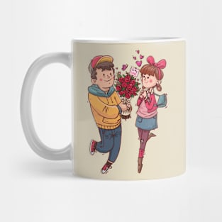 couple lover roses bouquet Mug